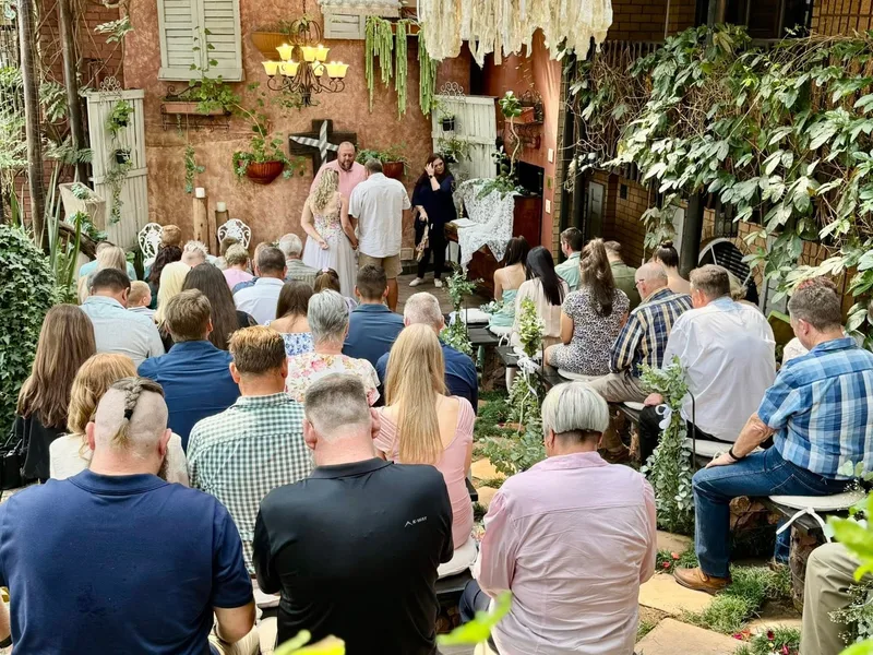 A real wedding ceremony at Anelli's Tea Garden