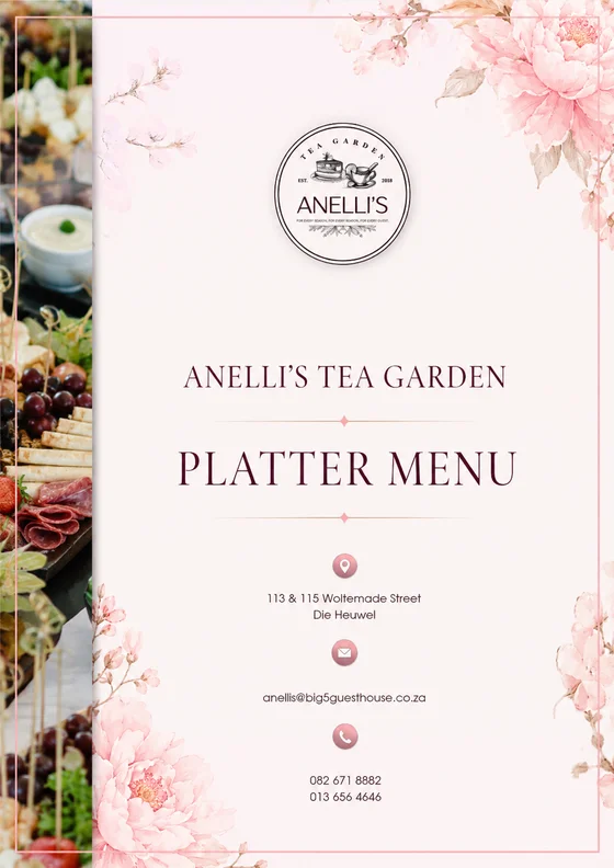 Anelli's Platter Menu cover