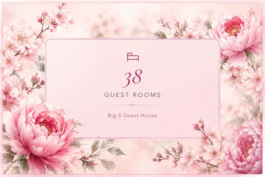 38 guest rooms — Big 5 Guest House