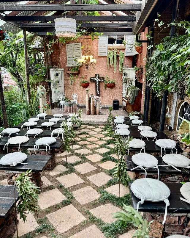 Our chapel, set up for a wedding ceremony