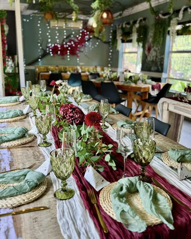 A wedding reception set up to a couple's exact specifications