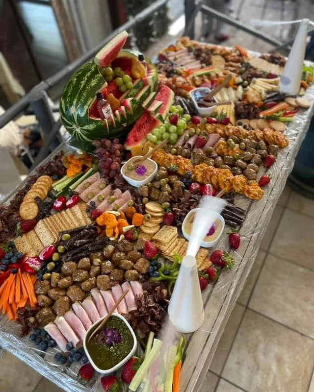 A buffet spread, styled to your choice